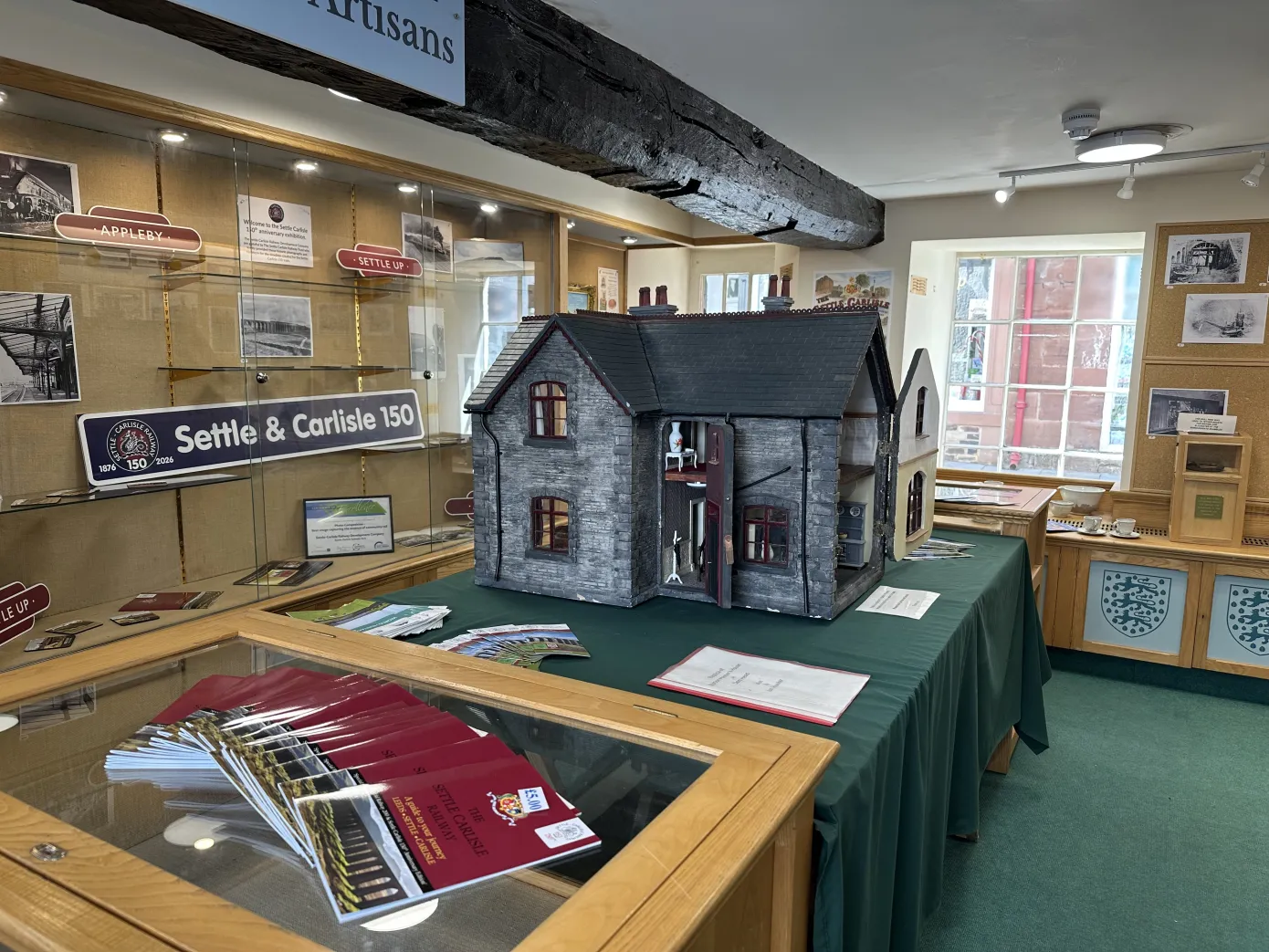 a replica of a station master's house in an exhibition space